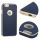 Silikonový/ kožený obal VINTAGE pro SAMSUNG GALAXY S6 (G920) - modrý