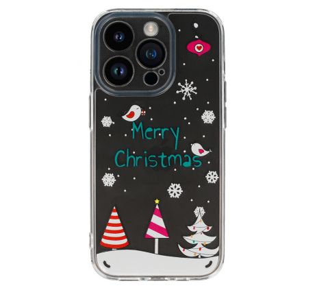 Tel Protect Christmas průhledné pouzdro pro iPhone 14 - vzor 4 Veselé Vánoce