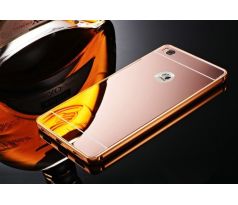 Hliníkový MIRROR kryt pouzdro pro Huawei P8 Lite - Růžový