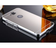 Hliníkový MIRROR kryt pro Huawei Y6 Pro - Stříbrný