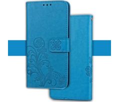 Kožené pouzdro FLOWERS pro Samsung Galaxy J4 Plus J415F - modré
