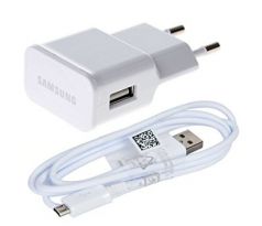 Nabíječka Samsung ETA-U90EWE + kabel ECB-DU4AWE - micro USB 2A (bulk) bílá