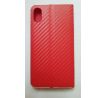Kožené pouzdro CARBON pro Huawei Mate 20 Lite - červené