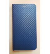 Kožené pouzdro CARBON pro Huawei P Smart 2019 - modré