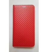 Kožené pouzdro CARBON pro Samsung Galaxy A20E A202F - červené