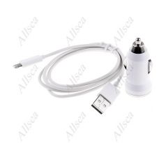 USB Nabíječka do auta pro iPhone 6 6+ 5 5S 5C + kabel 100cm