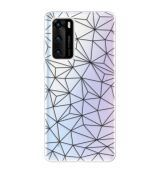 Odolné silikonové pouzdro iSaprio - Abstract Triangles 03 - black - Huawei P40