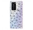 Odolné silikonové pouzdro iSaprio - Abstract Triangles 03 - black - Huawei P40 Pro