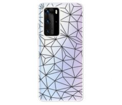 Odolné silikonové pouzdro iSaprio - Abstract Triangles 03 - black - Huawei P40 Pro