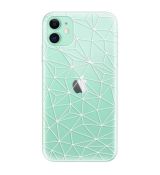 Odolné silikonové pouzdro iSaprio - Abstract Triangles 03 - white - iPhone 11