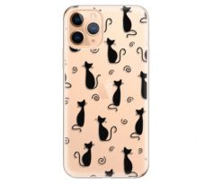 Odolné silikonové pouzdro iSaprio - Cat pattern 05 - black - iPhone 11 Pro