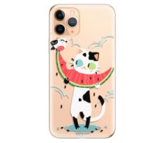Odolné silikonové pouzdro iSaprio - Cat with melon - iPhone 11 Pro