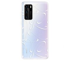 Odolné silikonové pouzdro iSaprio - Fancy - white - Huawei P40