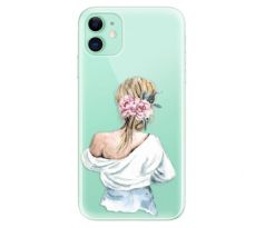 Odolné silikonové pouzdro iSaprio - Girl with flowers - iPhone 11