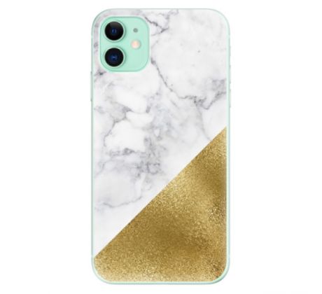 Odolné silikonové pouzdro iSaprio - Gold and WH Marble - iPhone 11