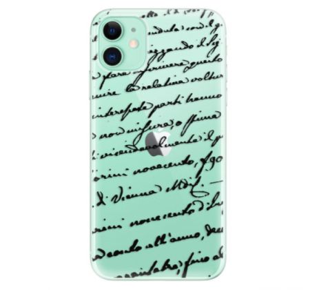 Odolné silikonové pouzdro iSaprio - Handwriting 01 - black - iPhone 11