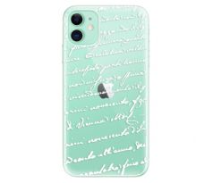 Odolné silikonové pouzdro iSaprio - Handwriting 01 - white - iPhone 11