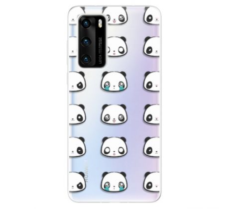 Odolné silikonové pouzdro iSaprio - Panda pattern 01 - Huawei P40