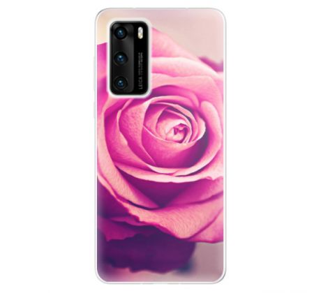 Odolné silikonové pouzdro iSaprio - Pink Rose - Huawei P40