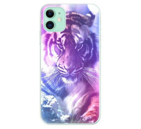Odolné silikonové pouzdro iSaprio - Purple Tiger - iPhone 11