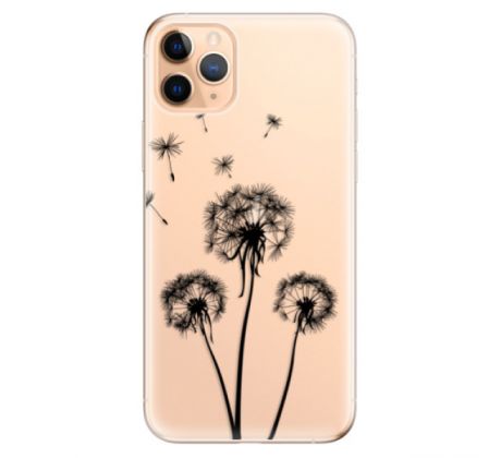 Odolné silikonové pouzdro iSaprio - Three Dandelions - black - iPhone 11 Pro Max