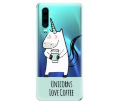 Odolné silikonové pouzdro iSaprio - Unicorns Love Coffee - Huawei P30