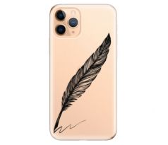 Odolné silikonové pouzdro iSaprio - Writing By Feather - black - iPhone 11 Pro
