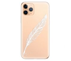 Odolné silikonové pouzdro iSaprio - Writing By Feather - white - iPhone 11 Pro