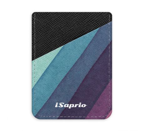 Pouzdro na kreditní karty iSaprio - Glitter Stripes 01 - tmavá nalepovací kapsa