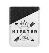 Pouzdro na kreditní karty iSaprio - Hipster Style 02 - tmavá nalepovací kapsa