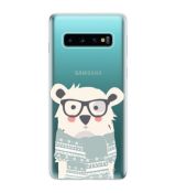 Odolné silikonové pouzdro iSaprio - Bear with Scarf - Samsung Galaxy S10