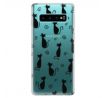 Odolné silikonové pouzdro iSaprio - Cat pattern 05 - black - Samsung Galaxy S10