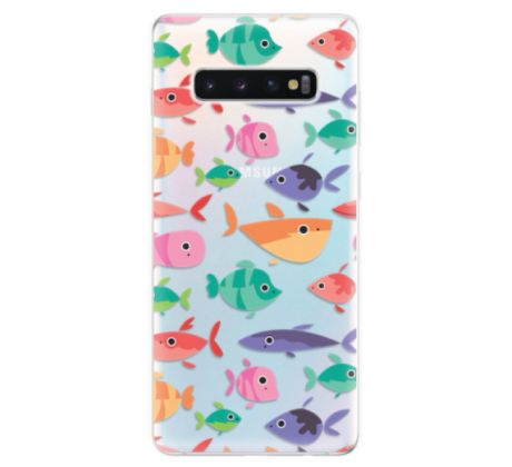 Odolné silikonové pouzdro iSaprio - Fish pattern 01 - Samsung Galaxy S10+