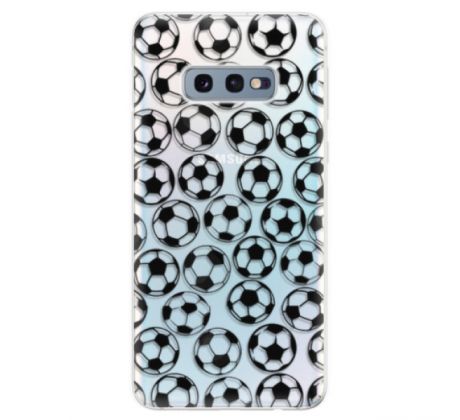 Odolné silikonové pouzdro iSaprio - Football pattern - black - Samsung Galaxy S10e