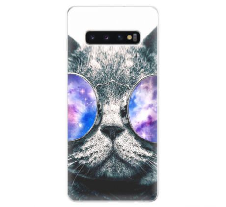Odolné silikonové pouzdro iSaprio - Galaxy Cat - Samsung Galaxy S10+