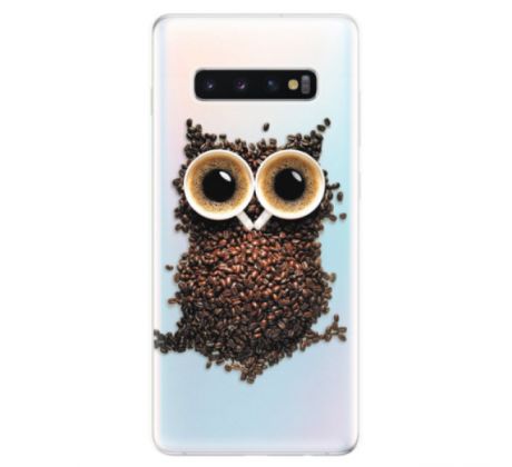 Odolné silikonové pouzdro iSaprio - Owl And Coffee - Samsung Galaxy S10+