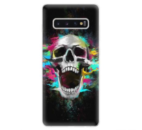 Odolné silikonové pouzdro iSaprio - Skull in Colors - Samsung Galaxy S10+