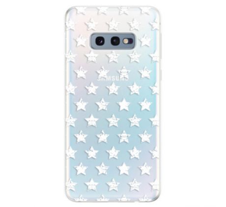 Odolné silikonové pouzdro iSaprio - Stars Pattern - white - Samsung Galaxy S10e