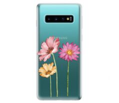 Odolné silikonové pouzdro iSaprio - Three Flowers - Samsung Galaxy S10