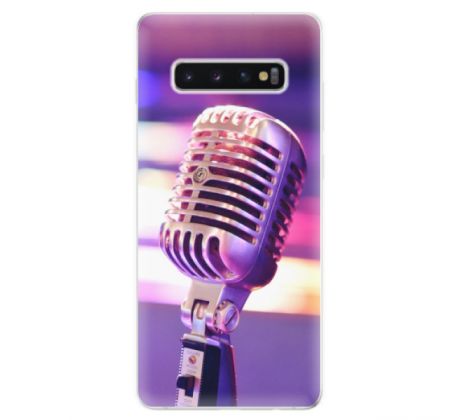 Odolné silikonové pouzdro iSaprio - Vintage Microphone - Samsung Galaxy S10+