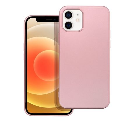 Case4Mobile Pouzdro METALLIC pro iPhone 12 / iPhone 12 Pro - růžové