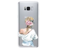 Odolné silikonové pouzdro iSaprio - Girl with flowers - Samsung Galaxy S8