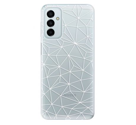Odolné silikonové pouzdro iSaprio - Abstract Triangles 03 - white - Samsung Galaxy M23 5G