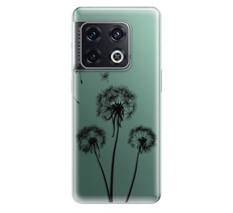 Odolné silikonové pouzdro iSaprio - Three Dandelions - black - OnePlus 10 Pro
