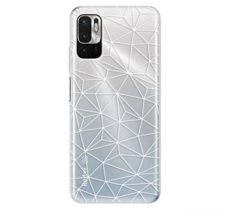 Odolné silikonové pouzdro iSaprio - Abstract Triangles 03 - white - Xiaomi Redmi Note 10 5G