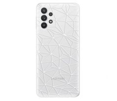 Odolné silikonové pouzdro iSaprio - Abstract Triangles 03 - white - Samsung Galaxy A32 5G
