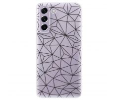 Odolné silikonové pouzdro iSaprio - Abstract Triangles 03 - black - Samsung Galaxy S21 FE 5G