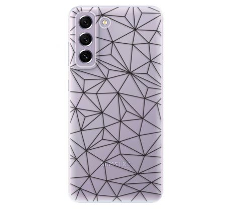 Odolné silikonové pouzdro iSaprio - Abstract Triangles 03 - black - Samsung Galaxy S21 FE 5G