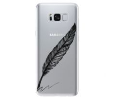 Odolné silikonové pouzdro iSaprio - Writing By Feather - black - Samsung Galaxy S8