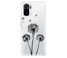 Odolné silikonové pouzdro iSaprio - Three Dandelions - black - Xiaomi Redmi Note 10 / Note 10S